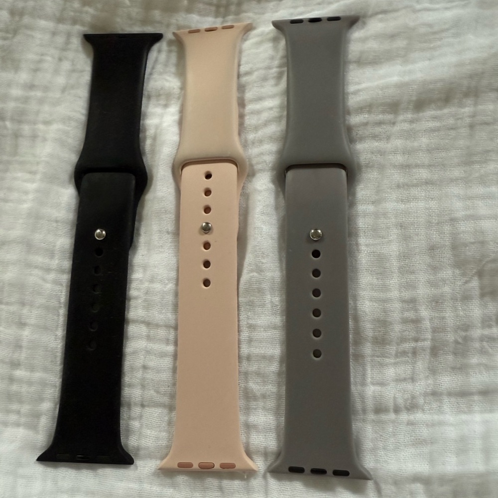 Set of Three Silicone Watch Bands